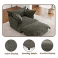 thumbnail image 4 of UIXE Chenille Oversized Armchair with Ottoman, Cloud Accent Chair Upholstered Reading Chair for Living Room, Modern Single Sofa Deep Seat Bedroom Lounge Chair - Gray, 4 of 8
