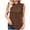 Coffee, variant on Womens Solid Color Half High Neck Sleeveless Sweater Round Neck Tank Top Workout Tank Tops Slim Fitted Basic Cami Tee Shirts Black M