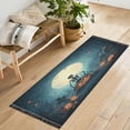 thumbnail image 4 of Wobogo Halloween Skull Theme Bedside Long Rug Delicate and Soft Modern Indoor Area Decor Non Slip Carpet for Bed Room Corridor Entrance Balcony, 4 of 8