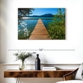 thumbnail image 3 of Elephant Stock Dock At Diamond Lake Wall Art - Horizontal Canvas Wall Art - Living Room Wall Decor - Nature Canvas - Green And Teal Decor - 36" x 24", 3 of 8