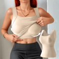thumbnail image 2 of Compression Tank Tops for Women Scoop Neck High-Support Camisole Babydoll Travel Camisole Breathable Racerback Body Shaper Khaki XL, 2 of 7