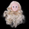 thumbnail image 2 of 1/4 BJD para esculpir la cabeza cabello dorado claro azules DIY fabricación personalizada de moda articulada partes d Macarena Cabeza de muñeca esculpir el cabello, 2 of 8