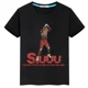 thumbnail image 2 of 2024 HOT Ronaldo Football Star Ropa estampada para niños Verano de manga corta Niños Niñas Camiseta de algodón negra Ropa deportiva Tops, 2 of 5