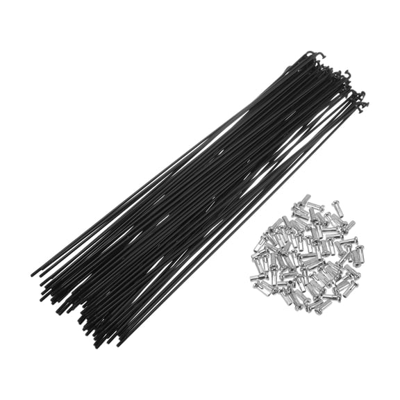 72 Set 14G Bicycle Spoke 260mm Bike Wheel Spoke Carbon Steel Black