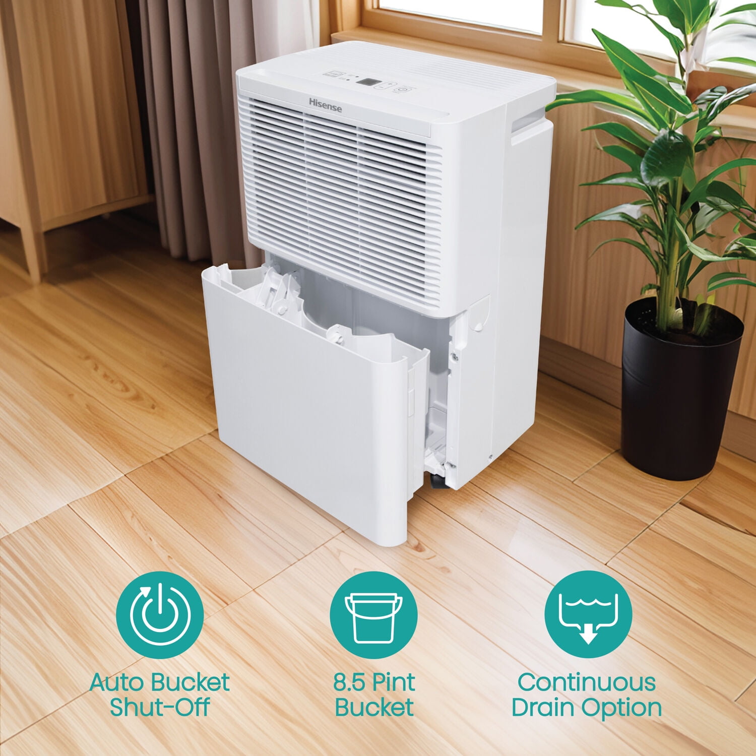 Hisense 25 pt 1500 sq ft Dehumidifier - Energy Efficient Hisense 25 pt 1500 sq ft Dehumidifier - Energy Efficient