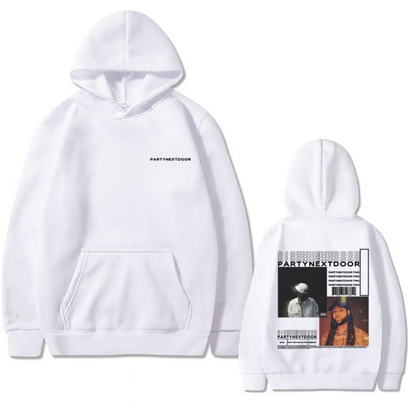 FENGZAN  Partynextdoor Two Double Sided Print Hoodie Male Casual Oversized Streetwear Men Hip Hop Vintage Sweatshirt