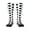 1 Black, variant on Soccer Ball Pattern Women’s Knee High Crew Socks,Trouser Socks Comfortable, Breathable, Moisture-Wicking and Soft