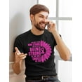 thumbnail image 2 of Being Strong is the only Choice with Pink Sun Breast Cancer Awareness T-shirt for Men Black Size-2XL, 2 of 5