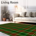 thumbnail image 2 of ODIKA 2'x3' Machine Washable Non-Slip Area Rug, Christmas Plaid Evergreen & Scarlet Holiday for Festive High Traffic Rug, Green, 88007, 2 of 5