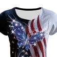 thumbnail image 4 of Goodtrade8 Short Sleeve T Shirts for Women Summer American Pullover July 4th Red White and Blue Red White and Blue Independence Day , Graphic Casual Womens Tops Crew Neck, 4 of 5
