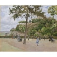 thumbnail image 3 of Camille Pissarro 24x20 Black Modern Framed Museum Art Print Titled - The Public Garden at Pontoise (1874), 3 of 5