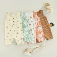 thumbnail image 4 of StylesILove Infant Baby Boys Girls Leaf Print Sleeveless Cotton Romper Unisex Toddler Tropical Jumpsuit Casual Summer Outfit (6 Months, Green), 4 of 6