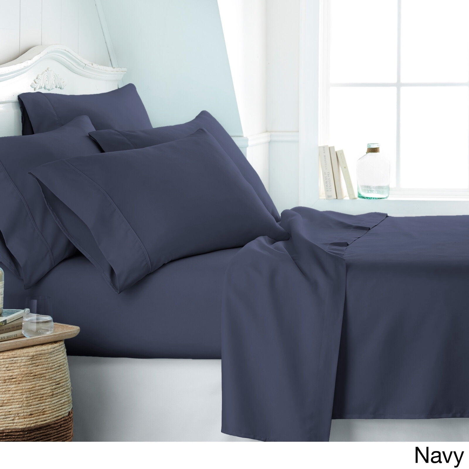 6 Piece Bed Sheet Set 2100 Series Microfiber Comfort Deep Pocket Hotel Bedsheets