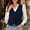 Navy, variant on PRINxy Women's V Neck Single Breasted Tailored Slim Fit Suit Vest With Faux Pockets Cropped Outerwear For Office Work Beige M