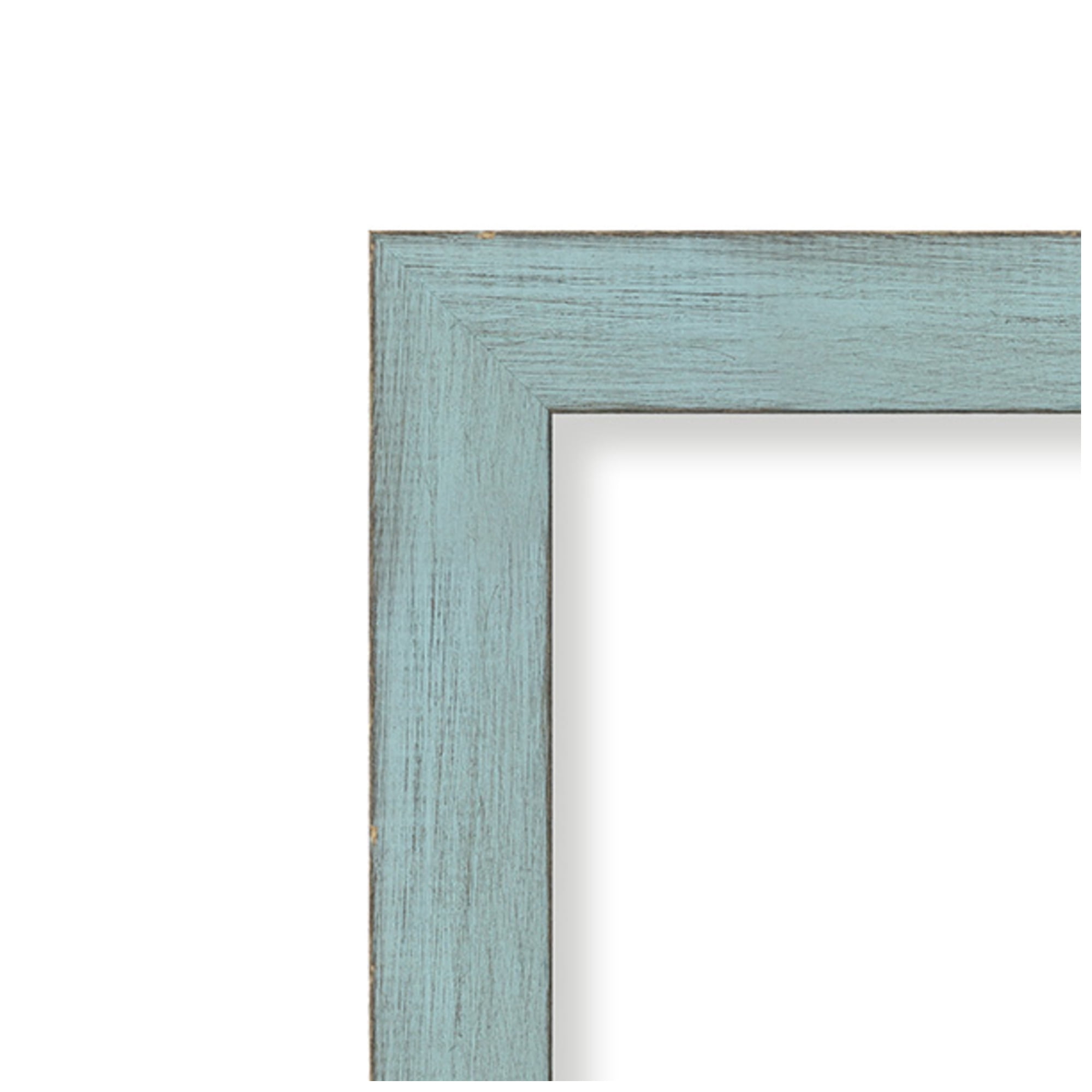 Amanti Art Natural Cork Board Wood Framed Sky Blue Rustic Bulletin Board 38 in. x 26 in.