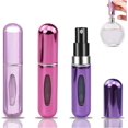 thumbnail image 1 of Mini Refillable Perfume Atomizer Bottle, Portable Perfume Spray Bottle Atomizer Perfume Bottles 5ml Travel Size Refill Pump Case (3pcs Pink+Rose Red+Purple), 1 of 5