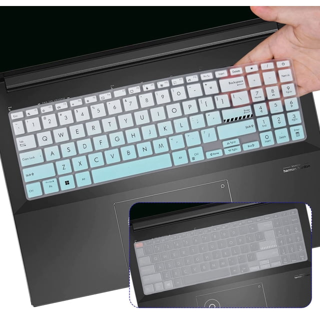 Cubierta de Teclado DAMMOMKO para ASUS VivoBook 15.6" 2 Piezas