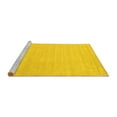 thumbnail image 2 of Ahgly Company Machine Washable Indoor Round Solid Yellow Modern Area Rugs, 8' Round, 2 of 4