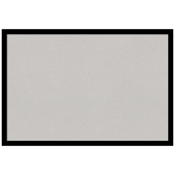 Amanti Art Grey Cork Board Wood Framed Black Gallery Deep Bulletin Board 25 in. x 17 in.