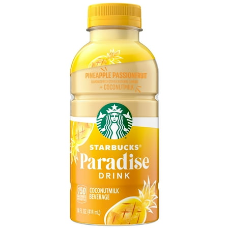 PR Starbucks Paradise Drink Pineapple Passionfruit with Coconut Milk, 14 fl oz Bottle