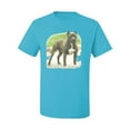 thumbnail image 2 of Wild Bobby, Pitbull Dog Animal Pet Lover, Dog Lover, Men's Graphic Tees, Light Turquoise, X-Large, 2 of 3