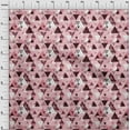 thumbnail image 4 of oneOone Velvet Light Pink Fabric Geometric Sewing Fabric By The Yard Printed Diy Clothing Sewing Supplies 58 Inch Wide, 4 of 5