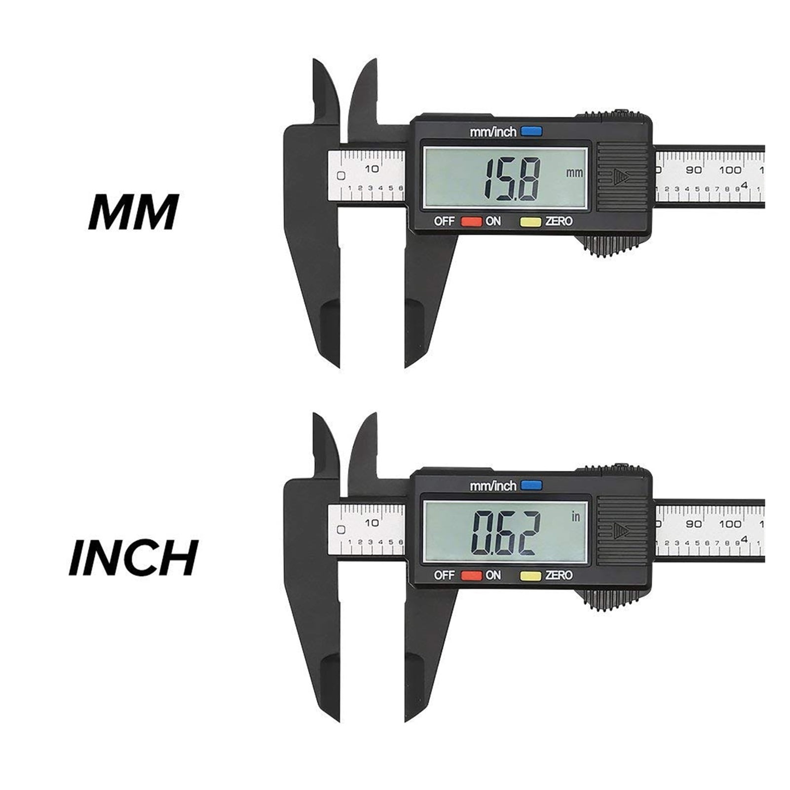 Digital Caliper 6 inch Electronic Vernier Caliper 100mm Calliper Micrometer Digital Ruler Measuring Tool 150mm 0.1mm ,Easy to Operate