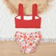 thumbnail image 5 of Niñas Dos Piezas Trajes de Baño Tamaño 10-12 Floral Impresión Traje de Baño Conjunto, Dos Piezas Conjunto Pantalones Cortos Estilo Niños Ropa de Playa de Verano para la Fiesta de la Piscina, 5 of 7