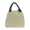thumbnail image 4 of Unique Bargains 1 Pc Portable Color Matching Thermal Bag for Work 9.06"x5.51"x7.87" Beige Green, 4 of 5