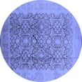 thumbnail image 1 of Ahgly Company Indoor Round Oriental Blue Traditional Area Rugs, 8' Round, 1 of 4