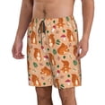 thumbnail image 2 of Kdxio Squirrel And Mushroom Pattern Mens Casual Shorts - Drawstring Summer Beach Sports Shorts for Men, 2 of 9