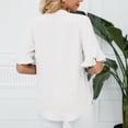 thumbnail image 5 of ALLLIST White Spring Tops for Women Solid Flounce V-Neck Short Sleeve T-Shirts Womens Shirts XXL, 5 of 5