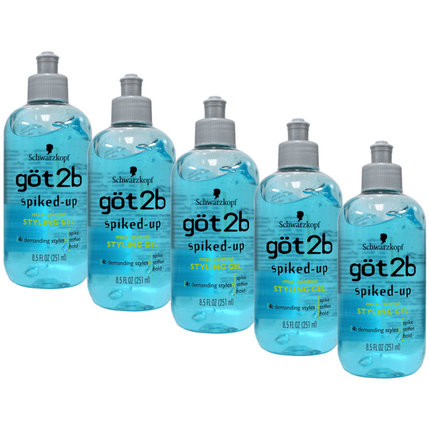 Got2B Spiked Up Styling Hair Gel, Max Control, 8.5 Ounce Pack of 5
