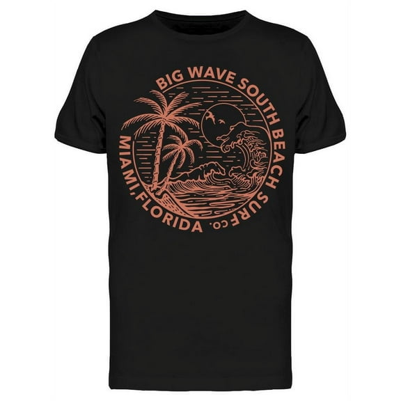 Big Wave South Beach T-Shirt Men -Image by Shutterstock, Male x-Large