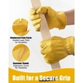 thumbnail image 3 of Guantes de trabajo DULFINE de piel de vacuno resistentes a perforaciones y cortes, 3 of 7