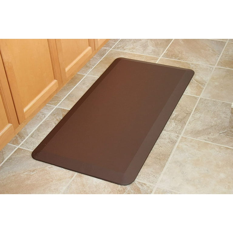 Black Anti Fatigue Kitchen Mat Waterproof Floor Mats with Non Slip Bottom for Home Kitchen Office Use 20 39 Foam Cushioned Standing Desk Mats
