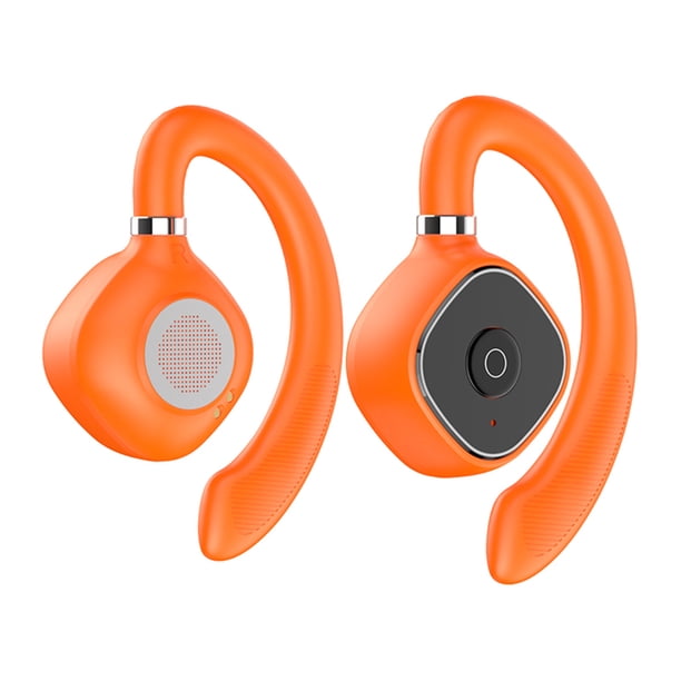 Bearachild Auricular compatible con Bluetooth para adultos con caja de carga Auriculares con micrófono recargable con cancelación de ruido Cables de audio/vídeo Naranja