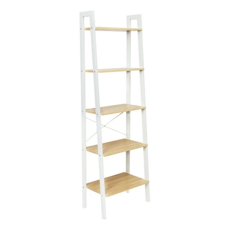 Honey Can Do Wood and Metal A-Frame Ladder Shelf, 5 Tiers