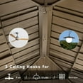 thumbnail image 5 of Domi 10'x14' Cedar Wood Gazebo with Double Roof Steel Hardtop,Solid Wood Frame Gazebo,Curtains and Netting Included for Garden, Backyard, 5 of 9