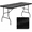 Black, variant on HONGGE 5 ft Folding Table with Carry Handle Plastic Foldable Table for Indoor Outdoor Use, Picnics, Parties, BBQs - Black