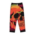 thumbnail image 4 of Balery Skull And Flag Usa print Women's Pajama Pants,Ultra Lightweight Pjs,Lounge Pant-Large, 4 of 9