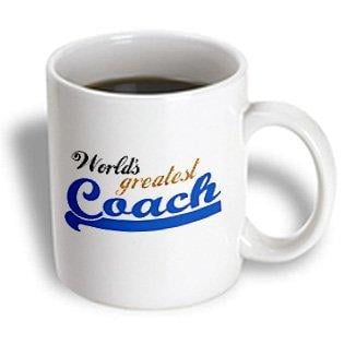 3dRose Worlds Greatest Coach - Best sports instructor - for physical education teachers and other coaches, Ceramic Mug, (Best Teacher In World)