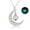 Blue+Green, variant on Necklace Glow In The Dark Hollow Stone Pendant Crescent Moon Glow Necklace