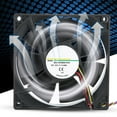 thumbnail image 4 of Enfriador de chasis 12 V 0,60 A 9 CM PWM Medición de velocidad de cuatro cables Control de temperatura para 4200 RPM, 4 of 8