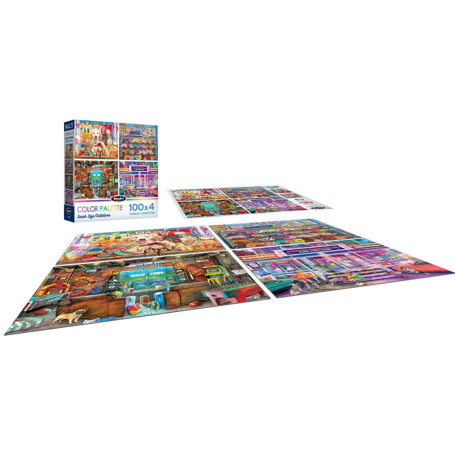 RoseArt – Format collation 400 pièces – Palette de couleurs – Puzzle emboîtable pour adulte