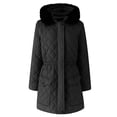 thumbnail image 1 of Gibobby Chamarra larga mujer invierno, Chamarra larga con capucha para mujer(Negro,G), 1 of 4