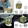 thumbnail image 7 of ZIATUBLES 5 Piece Office Decor Set, Chair Cover with Armrest Slipcover, Remote Control Holder and Folding Tissue Box Organizer Office Decorative Accessories, Sunflower Daisy Painting, S, 7 of 7