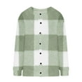 thumbnail image 4 of ZQUUVOU Women's Shirts Crew Neck Printed Knitted Cardigan Button Coat (Green,5XL), 4 of 5