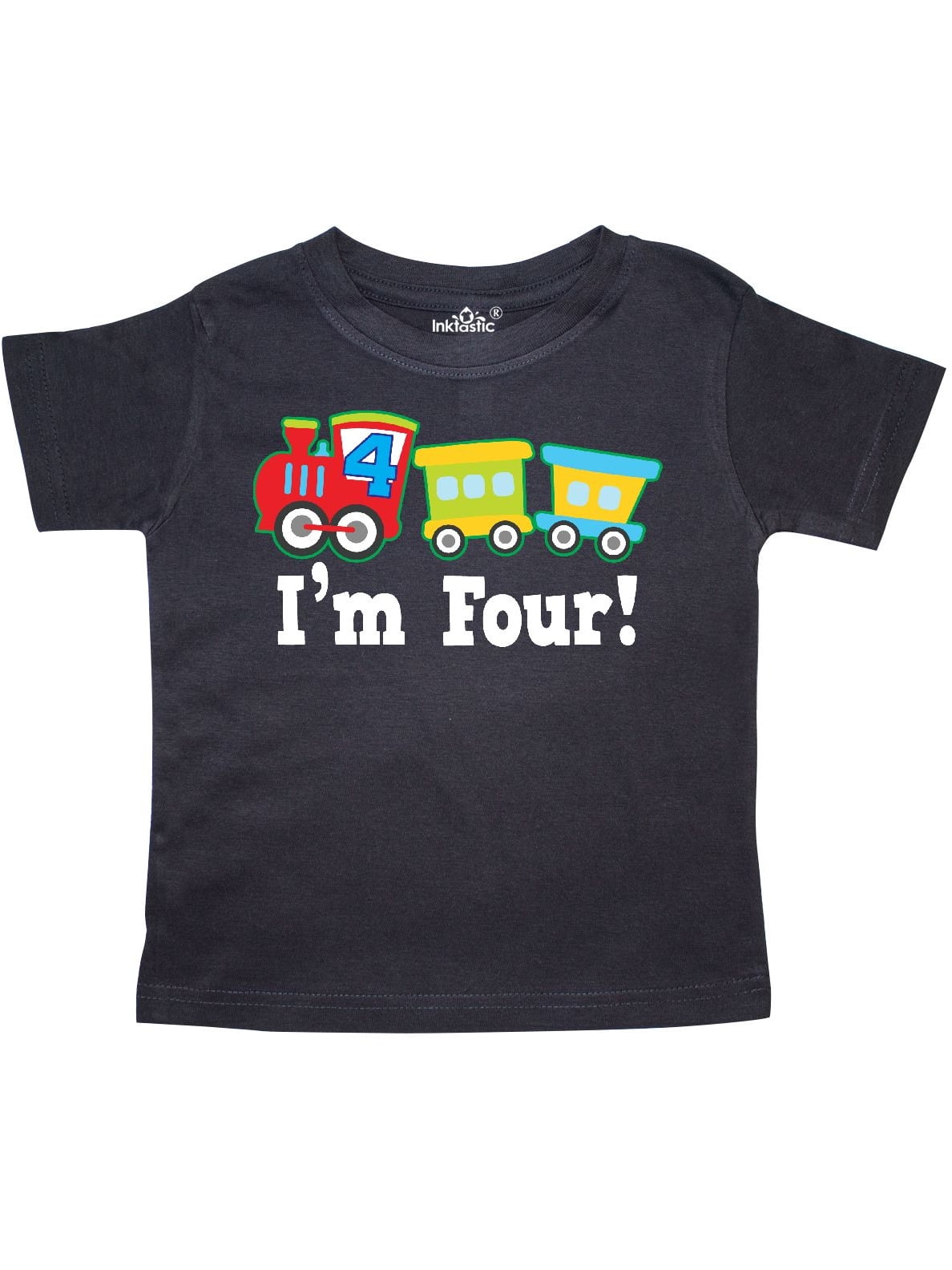 inktastic 4th Birthday Train Outfit Toddler T-Shirt