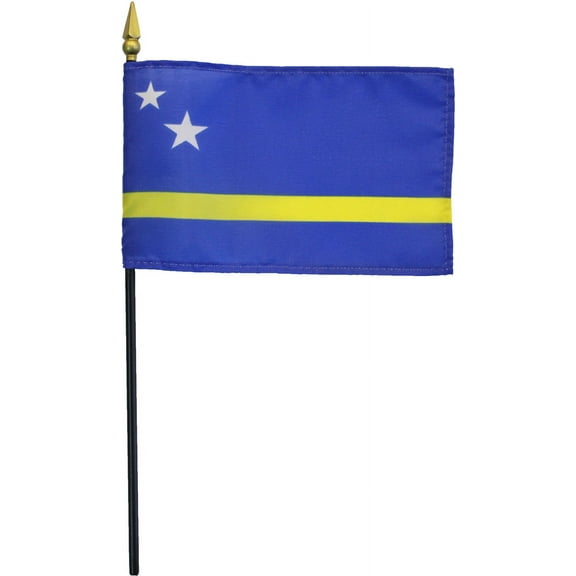 Curacao - 4"X6" Stick Flag